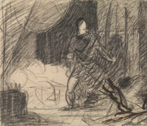 O assassinato de Duncan - Macbeth com o corpo (e a aproximação de Lady Macbeth)