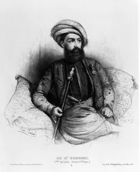 Giuseppe Vantini (ou Vaniti), conhecido como Yusuf ou Yousouf (1809-1866), comandante do Spahis (Exército Africano) (desenho)
