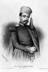 Retrato de Louis Jucault de Lamoriciere (1806-1865), general francais (desenho)