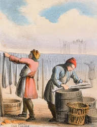 Cura de bacalhau, c1845