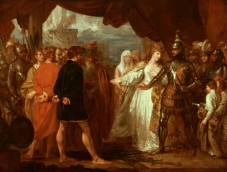 A rainha Filipa intercede pela vida dos burgueses de Calais