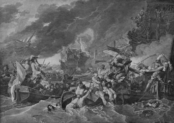 A Batalha de La Hogue, c1781
