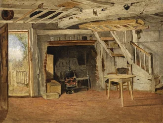 Estudo do interior de uma casa de campo, c.1869