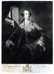 Retrato de Charles Watson-Wentworth, segundo marquês de Rockingham (1730-82), gravado por Richard Houston (1721-75)