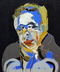 50 Grandes Escritores da História : Albert Camus, 2015 (óleo e acrílico sobre tela)