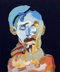 50 Grandes Escritores da História: Marcel Proust, 2015 (óleo e acrílico sobre tela)