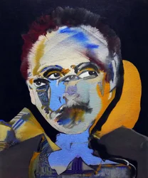 50 Grandes Escritores da História: Tennessee Williams, 2015 (óleo e acrílico sobre tela)