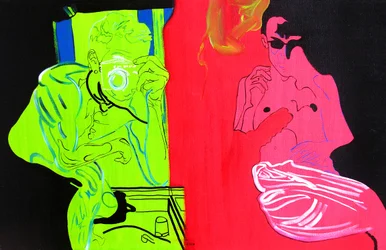 Fim da viagem, Palm Springs, 2003 (óleo sobre tela)