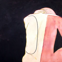 Nu de dos, Goa, 2000 (óleo e acrílico sobre madeira)