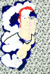 Passager 15, 2020 (acrílico sobre papel japonês serigrafado)