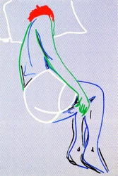 Passager 1, 2020 (acrílico sobre papel japonês serigrafado)