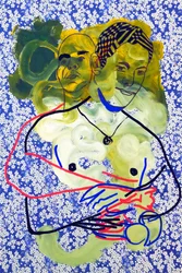 Passager 22, 2020 (acrílico sobre papel japonês serigrafado)