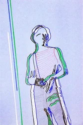 Passager 2, 2020 (acrílico sobre papel japonês serigrafado)