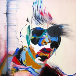 Surportrait: Estudo de um rosto numa paisagem, 2005 (óleo sobre tela)