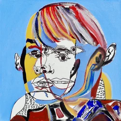 Surportrait : Jeanne Moreau, 2019 (óleo sobre tela)