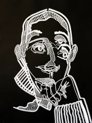 Surportrait : Joyce Carol Oates, 2021 (acrílico sobre papel)