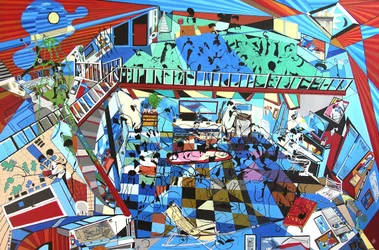 Os invasores, 2000 (óleo e acrílico sobre tela)