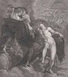 Ganimedes, apoiado em uma águia, recebendo a taça de Hebe, 1786