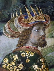 Balthazar, suposto retrato de João VIII Palaiologos, detalhe da Procissão dos Reis Magos