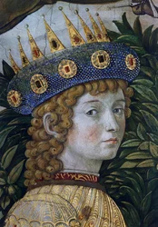 Caspar, suposto retrato de Lorenzo il Magnifico, detalhe da Procissão dos Reis Magos