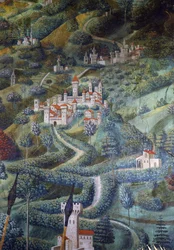 Castelos, detalhe paisagístico da Procissão dos Reis Magos