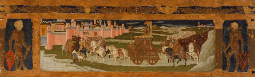 Painel Predella: Triunfo de David (pintura sobre madeira)