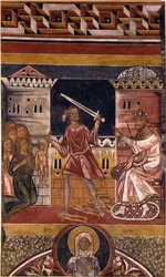 O Massacre dos Inocentes por Berlinghieri, Berlinghiero (c. 1175-1235/42). Fresco, dimensões: 350x205, Basílica de Santo Stefano, Bolonha