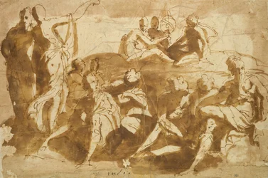 Figuras para uma paisagem celestial (tinta no papel)