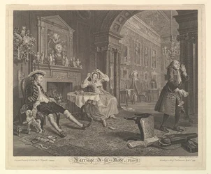 Casamento A-la-Mode, Placa II, abril de 1745.