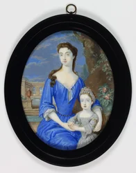 Lady Henrietta Cavendish Holles Harley (aguarela em marfim)