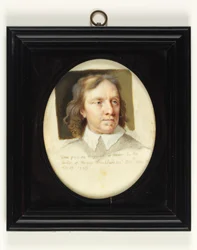 Oliver Cromwell (aguarela sobre marfim)