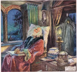 Como era melhor juventude, ilustração do "Rabino Ben Ezra" de Robert Browning (cor litho)