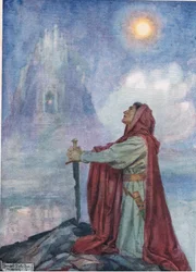 Para um paradoxo, ilustração do "Rabino Ben Ezra" de Robert Browning (cor litho)