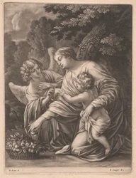Madonna, Criança, e Anjo