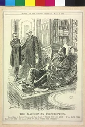 Imperador da Áustria e Nikolaus II caricatura de Franz Joseph I