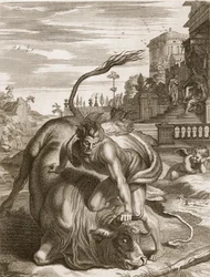 Achelous na forma de um touro é vencido por Hércules, 1731