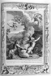 Arethusa perseguida por Alpheus e se transformou em uma fonte, 1733
