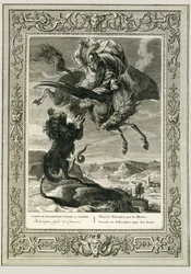 Bellerophon luta contra a quimera