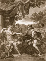Meleager apresenta a cabeça do javali para Atalanta, 1731