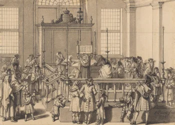 Leitura da Lei na sinagoga portuguesa de Haia