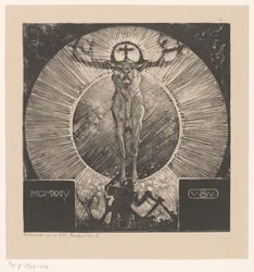 Figura para a aparição de um veado
t Visioen van St. Hubertus (Composição I) (título original)