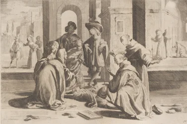 Episódio 25: Em Roma São Bernardino cura um jovem doente, Episódio 26: São Berna..., 1610-39.