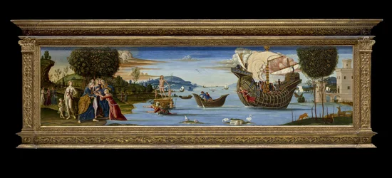 O Amado de Enalus Sacrificado a Poseidon e Poupado, c.1512 (têmpera, óleo e folha de ouro na madeira)