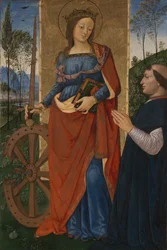Santa Catarina de Alexandria com um doador, c. 1480