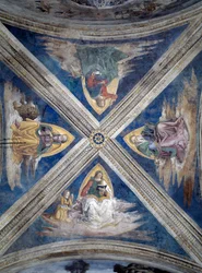 História de São Bernardino, os evangelistas (Tetramorph) (Fresco, c.1486)