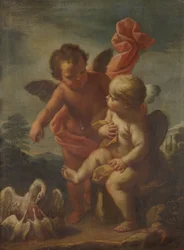 Cupidos com gansos