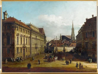 Lobkowitzplatz em Viena, Áustria (óleo sobre tela)