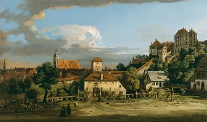 Pirna: a Porta Superior vista do sul, meados da década de 1750