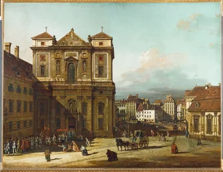O Freyung em Viena, Áustria, visto do noroeste (óleo sobre tela)