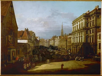 O Mehlmarkt em Viena, Áustria (óleo sobre tela)